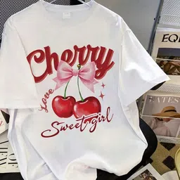 thejoganbrand Women Printed Round Neck Organic Cotton White T-Shirt-picture-36