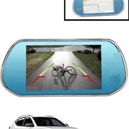 maties 7inch full touch screen rear view car mirror monitor with BT/USB/Mirror link-25 Blue LED-picture-21