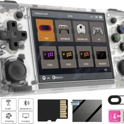 Playtastic RG35XX H Retro Handheld Game Console 64 GB with Linux System 3.5 Inch IPS Screen, Built-in 64G TF Card, 3300 MAH Battery-image-4