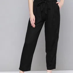 SCOUP Women Relaxed Pleated Linen Trousers-picture-40