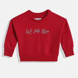 u.s. polo assn. kids U S Polo Assn Kids Girls Red Printed Sweatshirt image 5