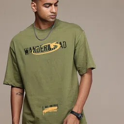 The Roadster Lifestyle Co. Typography Printed Pure Cotton Relaxed Fit T-shirt image 4