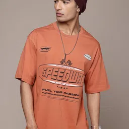 The Roadster Lifestyle Co. Men Printed Pure Cotton Relaxed Fit T-shirt-picture-11
