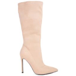 London Rag Women's Beige Stiletto Booties-picture-5