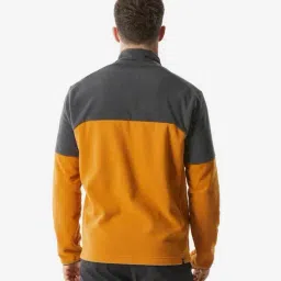 Quechua by Decathlon Brown & Grey Slim Fit Colour Block Sports Jacket image 2