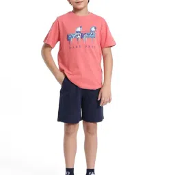 Rare Ones Boys Peach Cotton Graphic T-Shirt image 5