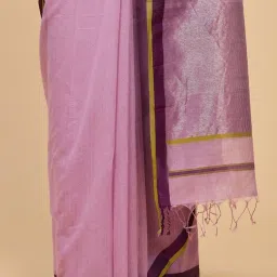 Fabindia Purple Woven Pattern Saree image 4
