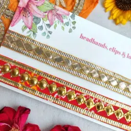 Choko Multicolour Embellished Hair Band - Pack of 2 image 3