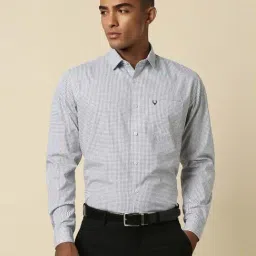 Allen Solly Grey Cotton Slim Fit Printed Shirt-picture-36