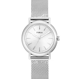Furla Women Silver-Toned Embellished Dial & Silver Toned Stainless Steel Bracelet Style Straps Analogue Watch-picture-10