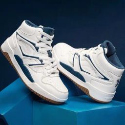 Red Tape Women's Hustle Collection White & Blue Ankle High Sneakers-picture-15