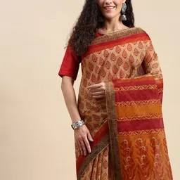 SHANVIKA Ethnic Motifs Pure Cotton Saree-picture-12