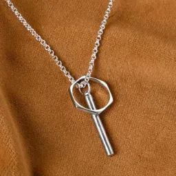 Clara 925 Silver Platinum Plated Rupert Pendant Necklace with Chain Gift for Men-image-28