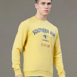 Red Tape Yellow Cotton Polyblend Graphic Regular Fit Sweatshirt And Hoodies image 4