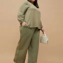 Nexus by Lifestyle Green Plain Trousers image 4