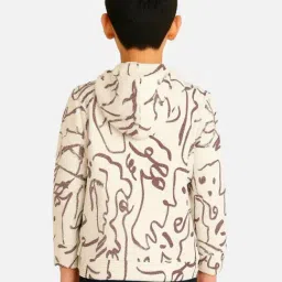 Cavio Kids Brown Printed Full Sleeves Sweatshirt image 2