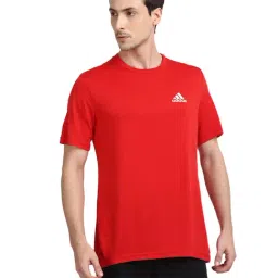 Adidas M PL T Scarlet & White Regular Fit T-Shirt-picture-11