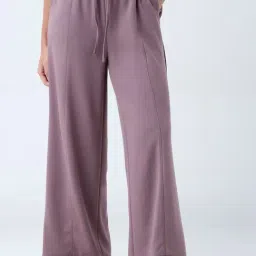 Wunderlove by Westside Mauve Solid High-Rise Pants-picture-43