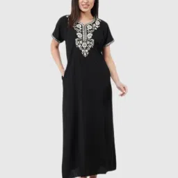 Koi Sleepwear Black Embroidered Nighties-image-73