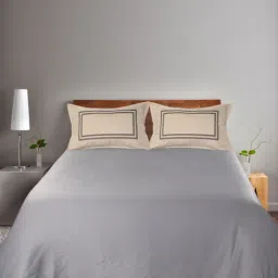 Saral Home Abstract Grey 155 TC Cotton King Sized Bed Sheet with 2 Pillow Covers-picture-14