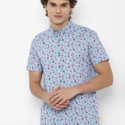 Forever 21 Blue Cotton Regular Fit Printed Shirts-picture-28