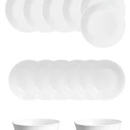 Corelle Livingware 14 Pc Basic, Mini, Starter Dinner Set Small Plate - Winter Frost White-image-32