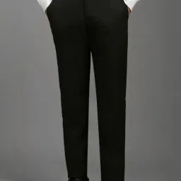 Louis Philippe Black Slim Fit Trousers-picture-16