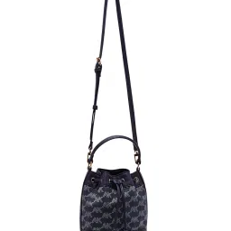 Anne Klein Navy Printed Bucket Bag image 4