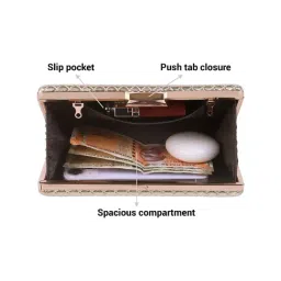 Metro Rose Gold Textured Free Size Clutch image 5