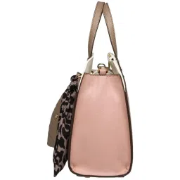 Anne Klein Rose & White Color Block Handbag with Pouch image 4