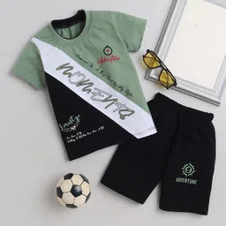 BAESD Kids Printed Short Sleeves T-shirt With Shorts-image-26