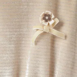 Blue Giraffe Girls Cream Striped Full Sleeves 1 Top image 4