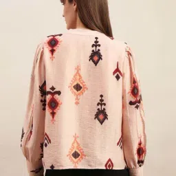Vero Moda Crystal Pink Regular Fit Printed Shirt image 2