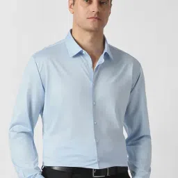 Van Heusen Blue Cotton Slim Fit Shirt-image-48