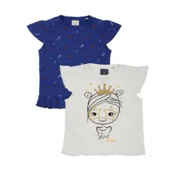 Allen Solly Junior Royal Blue & White Printed T-Shirt (Pack Of 2)-picture-33