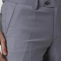 Peter England Grey Slim Fit Trousers image 4