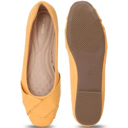 Van Heusen Women's Yellow Flat Ballets image 4