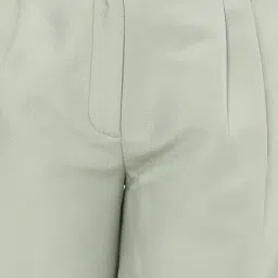 R&B Light Green Polyester Regular Fit High Rise Palazzos image 5