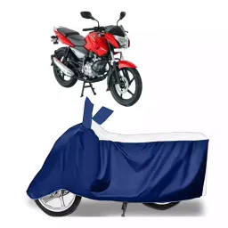 Auto Pearl Bike Cover for Bajaj Pulsar 135 LS DTS-i (White & Blue)-picture-11