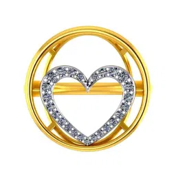 P.C. Chandra Jewellers 14k Gold Ring with Circular Design & Heart Shape Detailing for Women & Girls-image-91