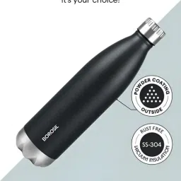 Borosil Bolt 500ml Stainless Steel Insulated Water Bottle( Matte Balck ) image 5