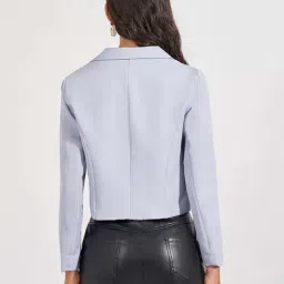 Styli Purple Plain Blazer image 2