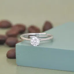 Ornate Jewels 925 Silver Adjustable Solitaire Single Stone Ring for Women-picture-30