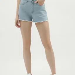 United Colors of Benetton Blue Cotton Regular Fit Shorts-picture-38