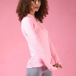 Campus Sutra Pink Regular Fit T Shirt image 4
