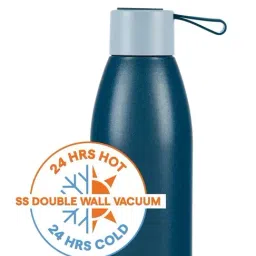 Borosil Hydra 750ml Duomate Blue Stainless Steel Bottle image 3