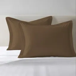 Pizuna Woody Brown Cotton Pillow Covers - Set of 2-picture-35