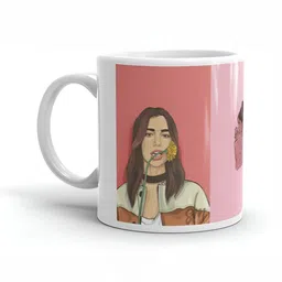 Mr UVD Pink & Red Graphics Printed Ceramic Matte Mug 350 ml-picture-35
