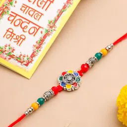Anouk Artificial Stones & Beads Rakhi with Roli Chawal Chandan & Mishri-picture-17