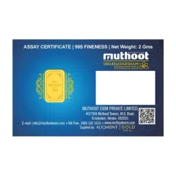 Muthoot Pappachan 24k (995) 4 gm Yellow Gold Bars image 4